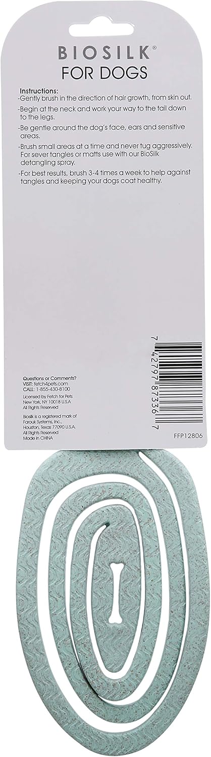 BioSilk for Pets Eco-Friendly Dog Detangling Pin Brush - Gentle Grooming Tool for Healthy Coats