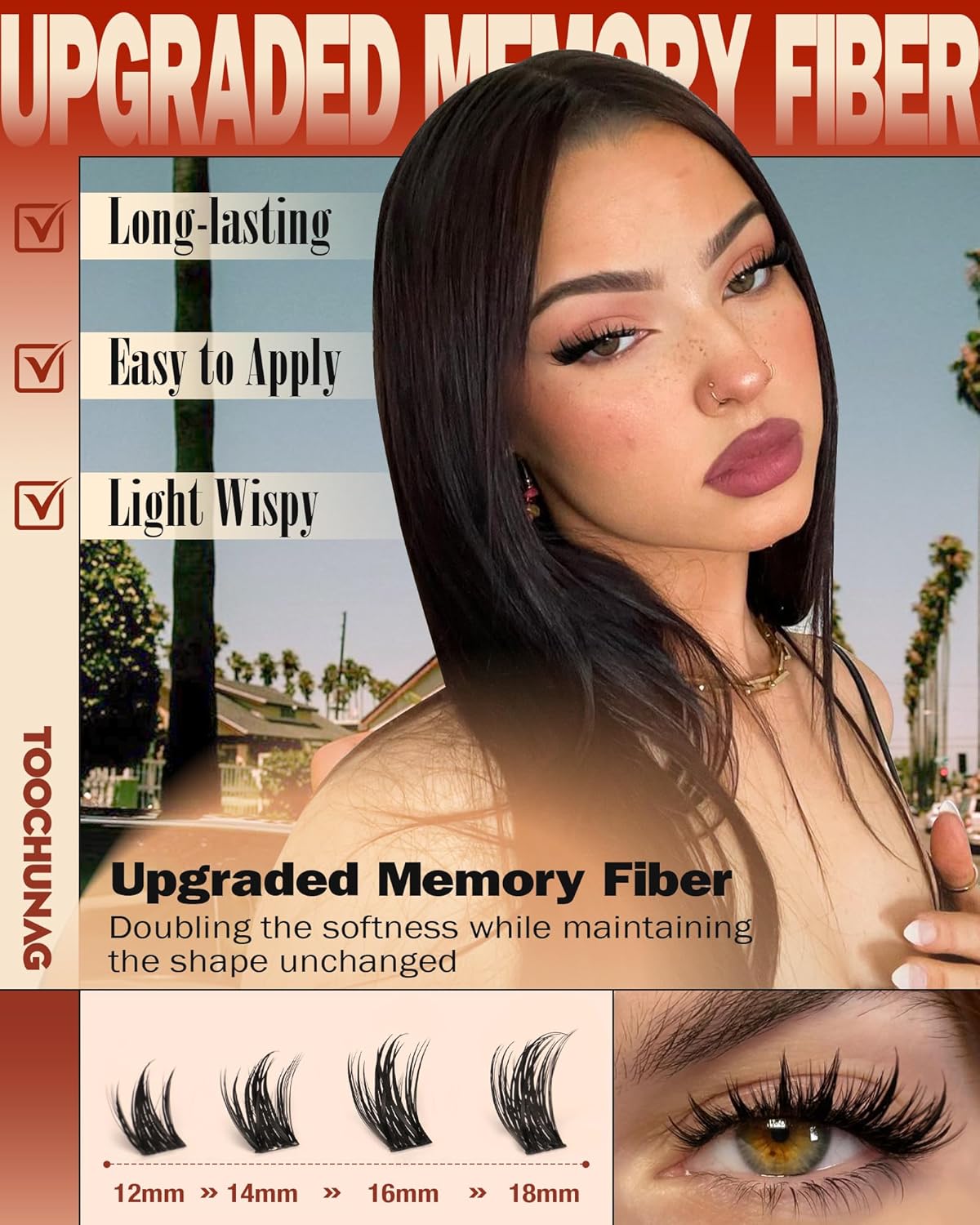 Manga Lash Clusters - Anime Eyelash Extensions for Volume & Thickness | 12-18mm Spiky Lashes, 144pcs DIY Set