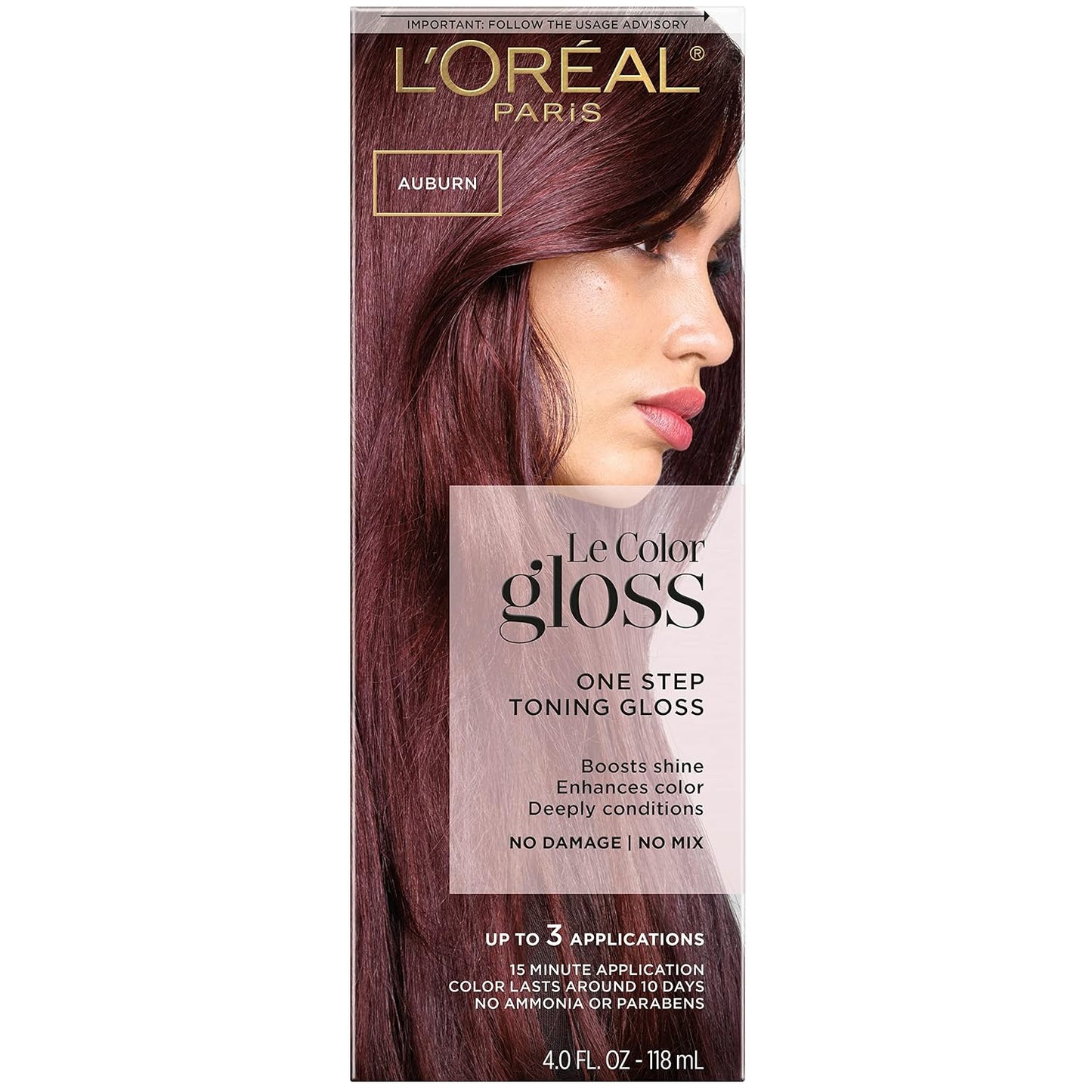 L’Oréal Paris Hair Gloss - One Step Toning Treatment for Auburn Hair | 4 Ounce