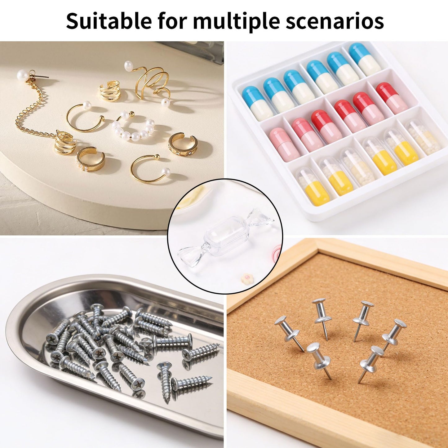 10 PcsCandy Shaped Jewelry Box Cute Mini Candy Holder for Gifts, Jewelry Boxes Earring JewelryOrganizer, Candy Organizer Box For Travel JewelryNew Year Valentine's Day Present Decoration