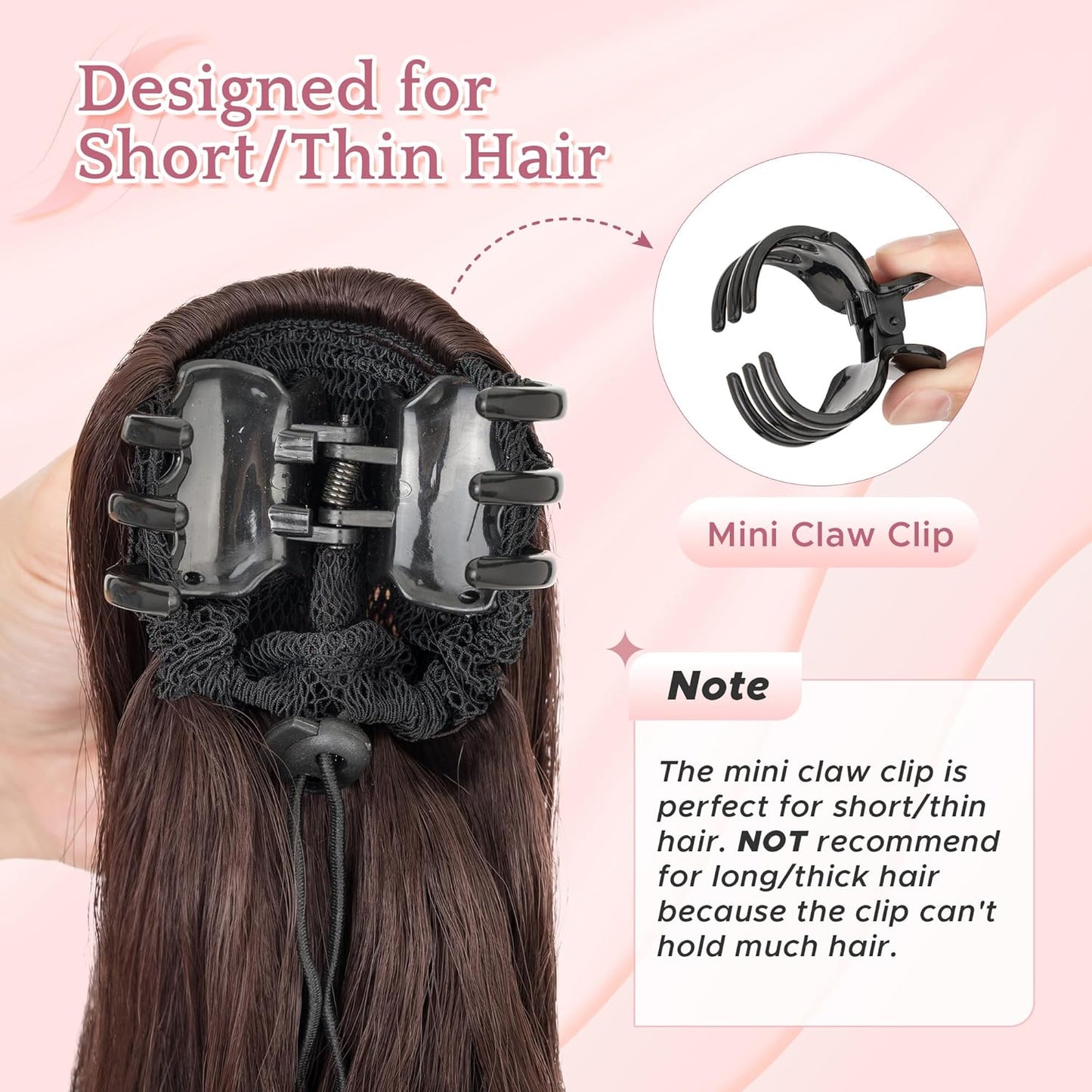Ponytail Extensions - 10" Short Claw Clip in Natural Soft Synthetic Hairpiece | #4 Dark Brown
