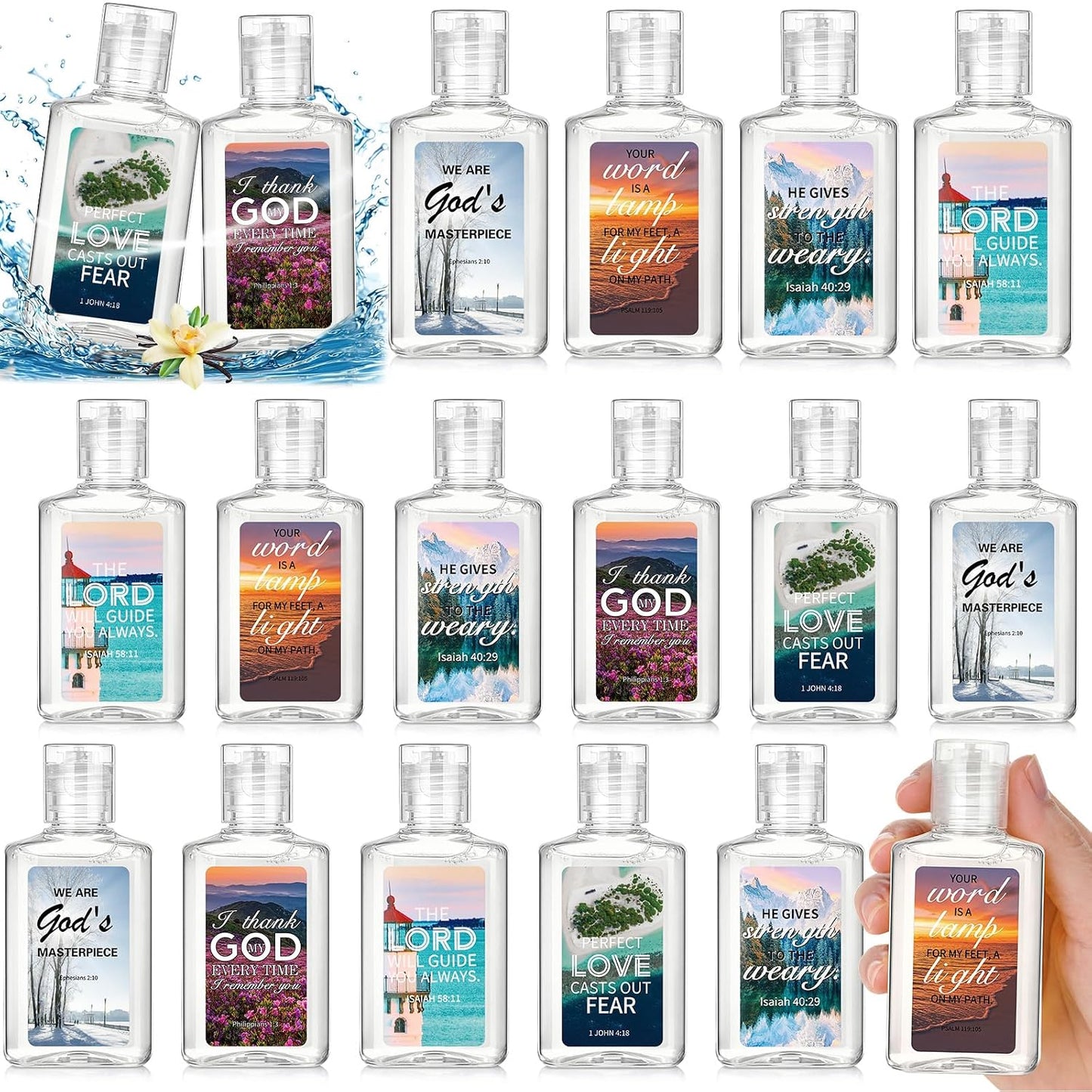 Travel Size Hand Soap - 24 Pack Mini Scented Foaming Sanitizer | 1fl oz Liquid Soaps for Hotels & Parties (Orange)