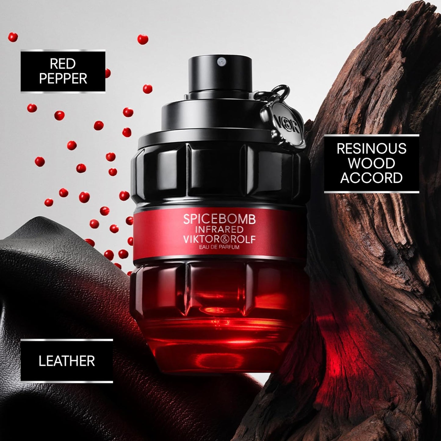 Viktor&Rolf Spicebomb Infrared Eau de Parfum - Woody & Spicy Cologne for Men | 3 Fl Oz