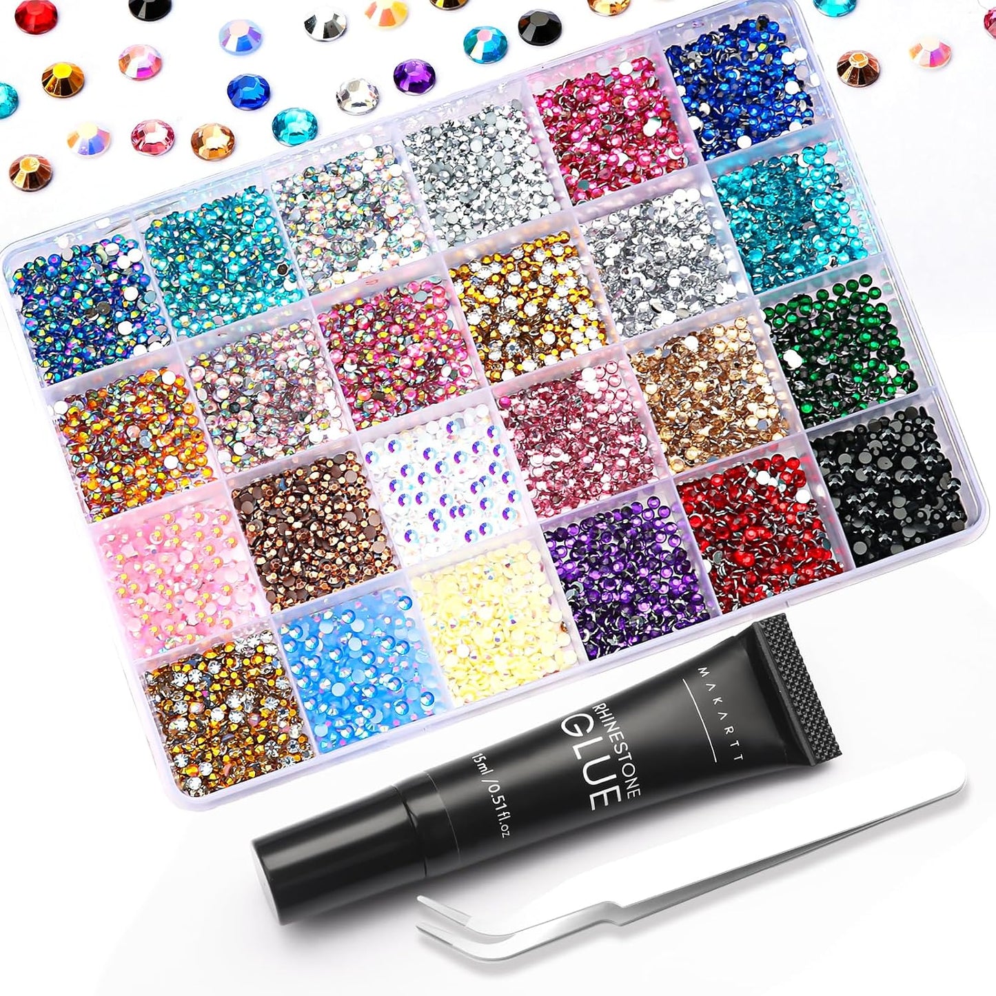 Nail Rhinestone Glue Gel - Super Strong Adhesive for Nail Art | 15ml Clear Gel with Brush Pen