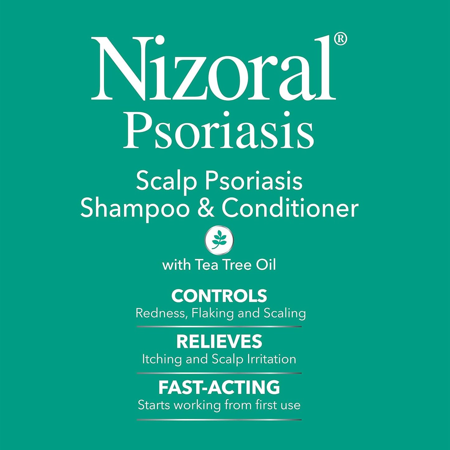 Nizoral Psoriasis Shampoo & Conditioner - Gentle Scalp Treatment for Itching & Flaking | 11 Oz, Salicylic Acid & Tea Tree Oil