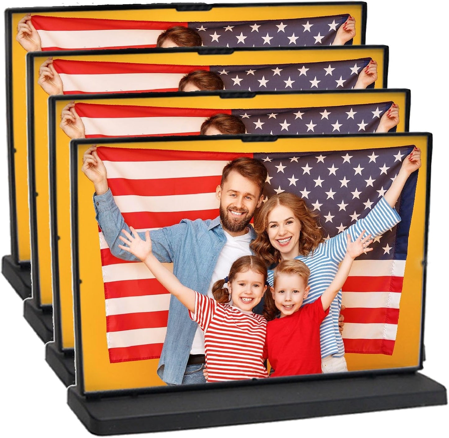 Acrylic Sign Holder - 12x8 Two-Sided Display Stand | 4 Pack for Cafes, Shops, Events