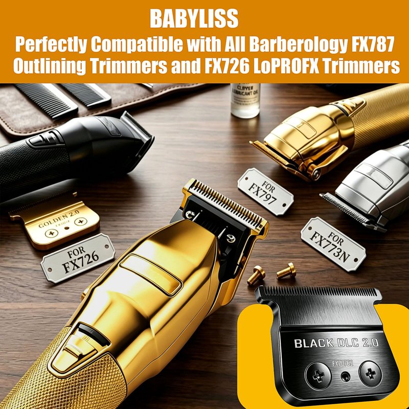 Replacement Blade for BaByliss PRO Hair Trimmers (FX787, FX799) and LoPROFX Trimmers (FX726, FX729) (Black/3PCS)