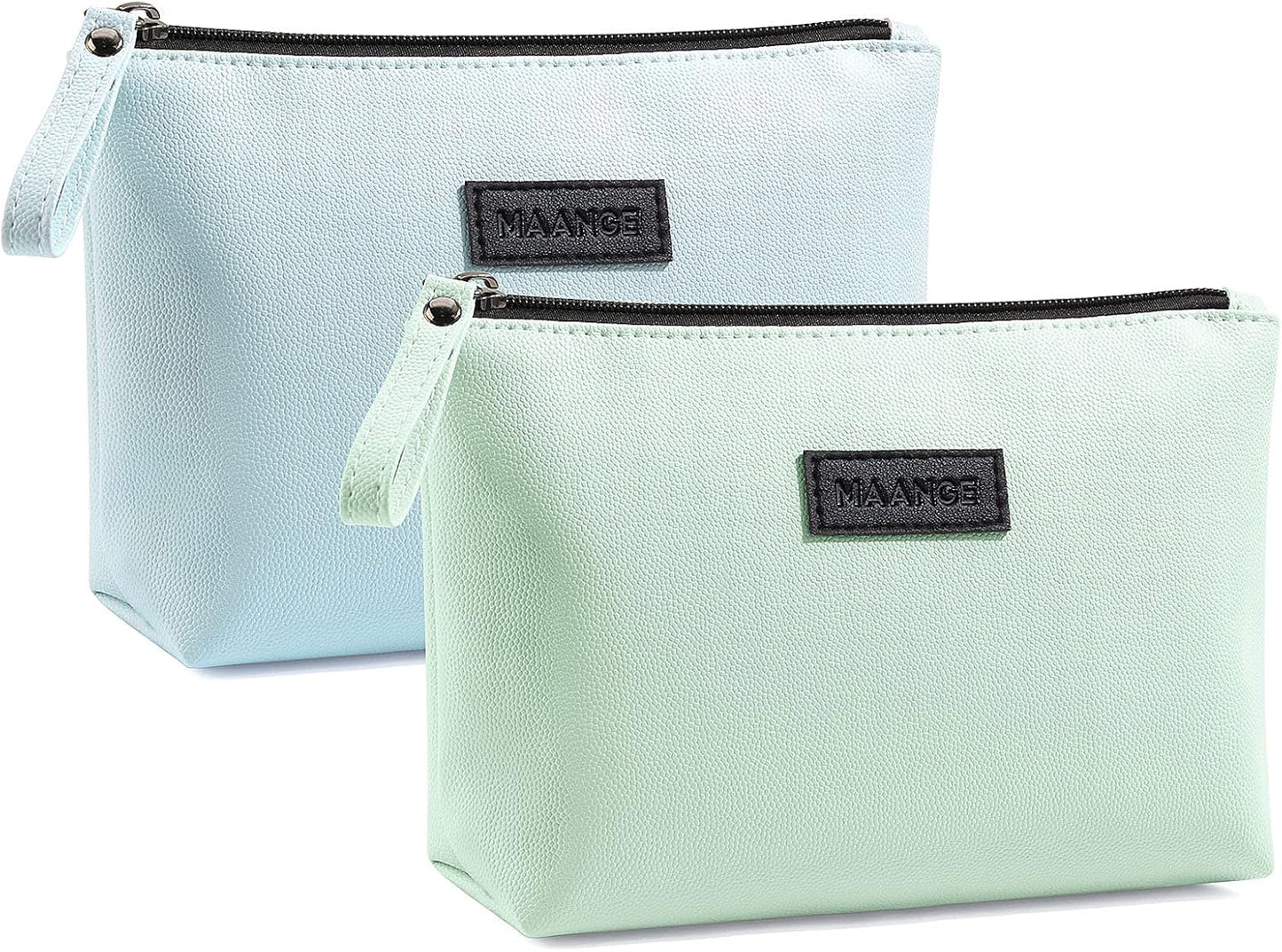 Cosmetic Bags for Women - Small PU Leather Makeup Pouch | Travel-Friendly Zippered Design
