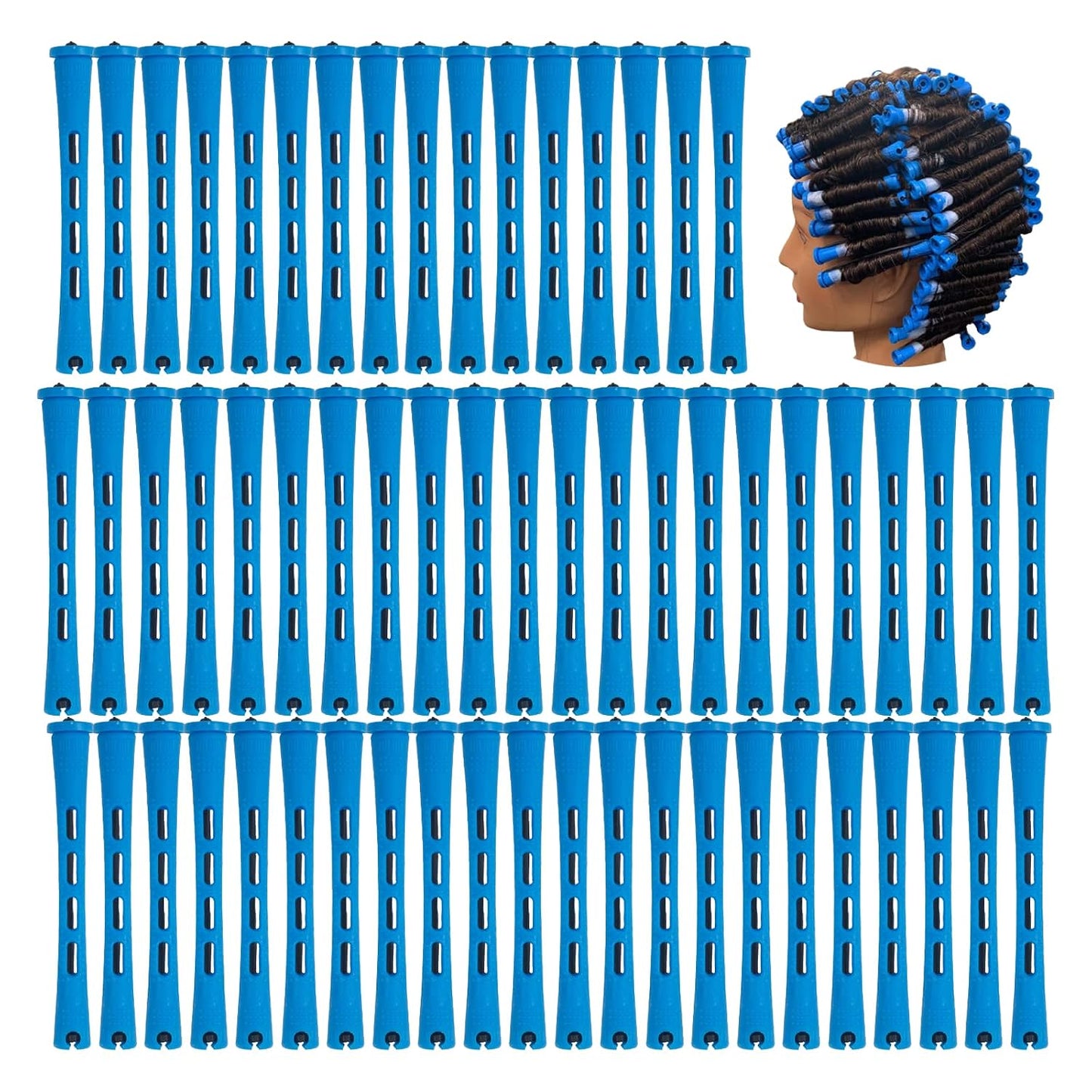 Large Perm Rods for Natural Hair Curling - Beige Styling Rollers for Long & Short Hair