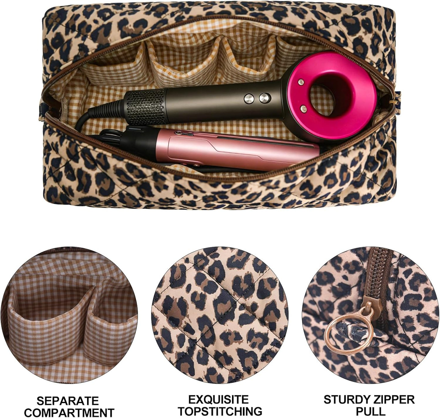 Hair Tools Travel Bag - Quilted Organizer for Dyson Airwrap Styler | Compact & Stylish