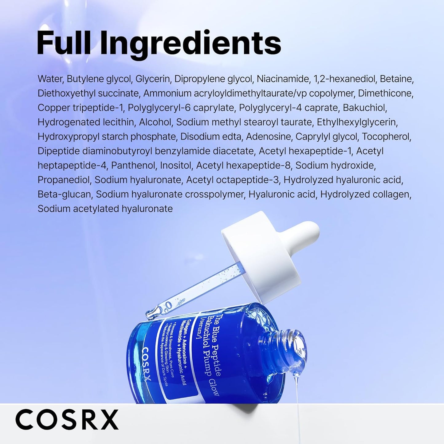 COSRX Blue Copper Peptide Bakuchiol Serum - Anti-Aging & Skin Firming | 1.69 Fl Oz