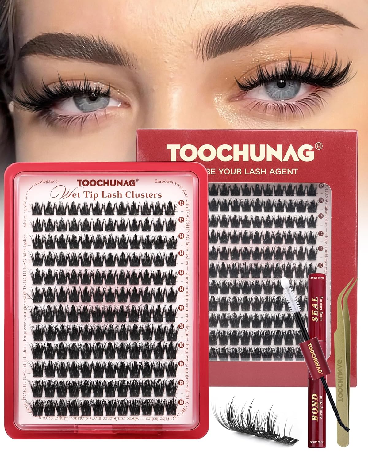Manga Lash Clusters - Anime Eyelash Extensions for Volume & Thickness | 12-18mm Spiky Lashes, 144pcs DIY Set