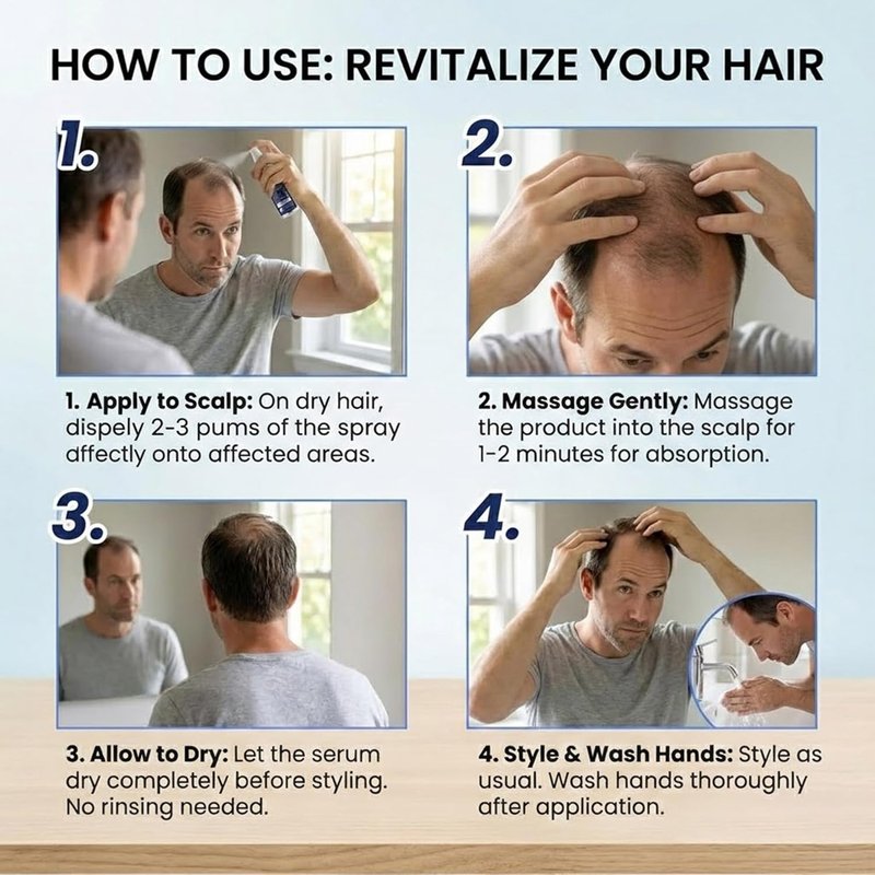 TruGlow 5% Minoxidil Hair Regrowth Treatment Spray - Unscented Scalp Solution for Thinning Hair | 2 oz