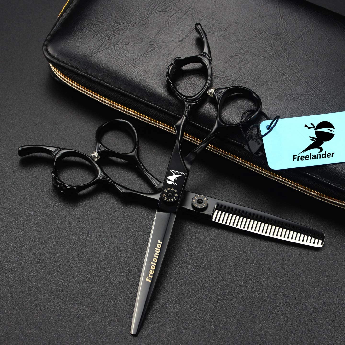 Professional Hair Cutting Scissors - 6.0 Inch Japan 440C Shears for Blending, Thinning & Texturizing
