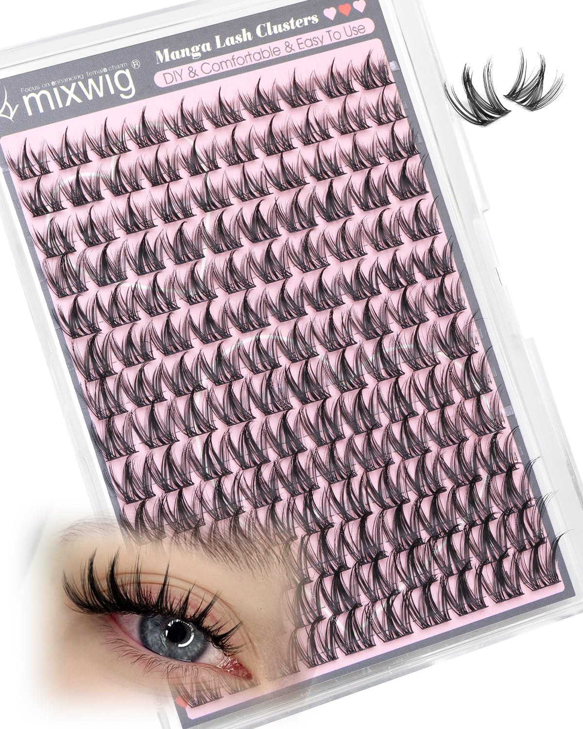Eyelash Clusters - Portable Wispy Individual Lashes for Travel | Mini Pack 10-16MM CD Curly Extensions