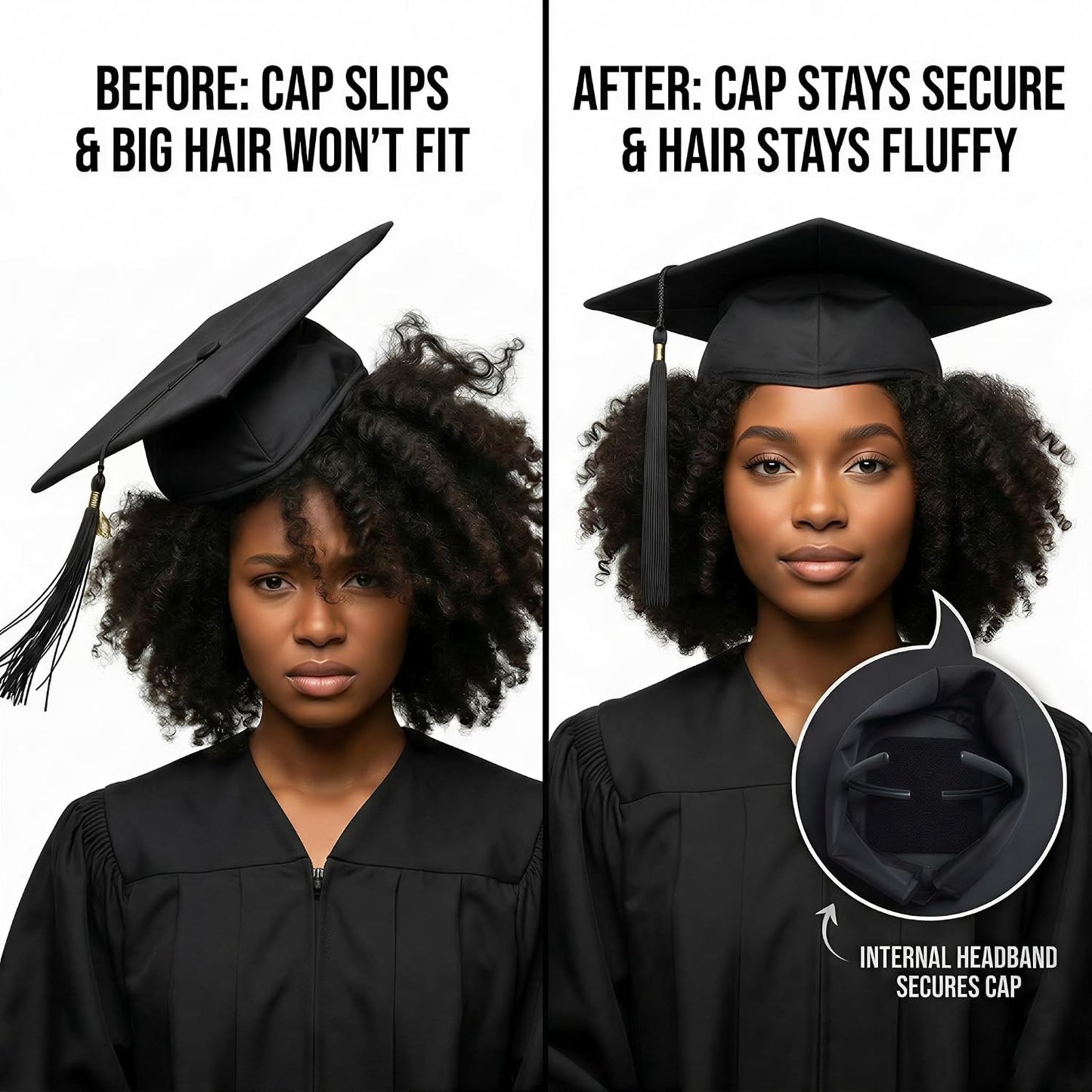 Graduation Cap Headband - Anti-Slip Holder for Decorations | Perfect Gift for Graduates