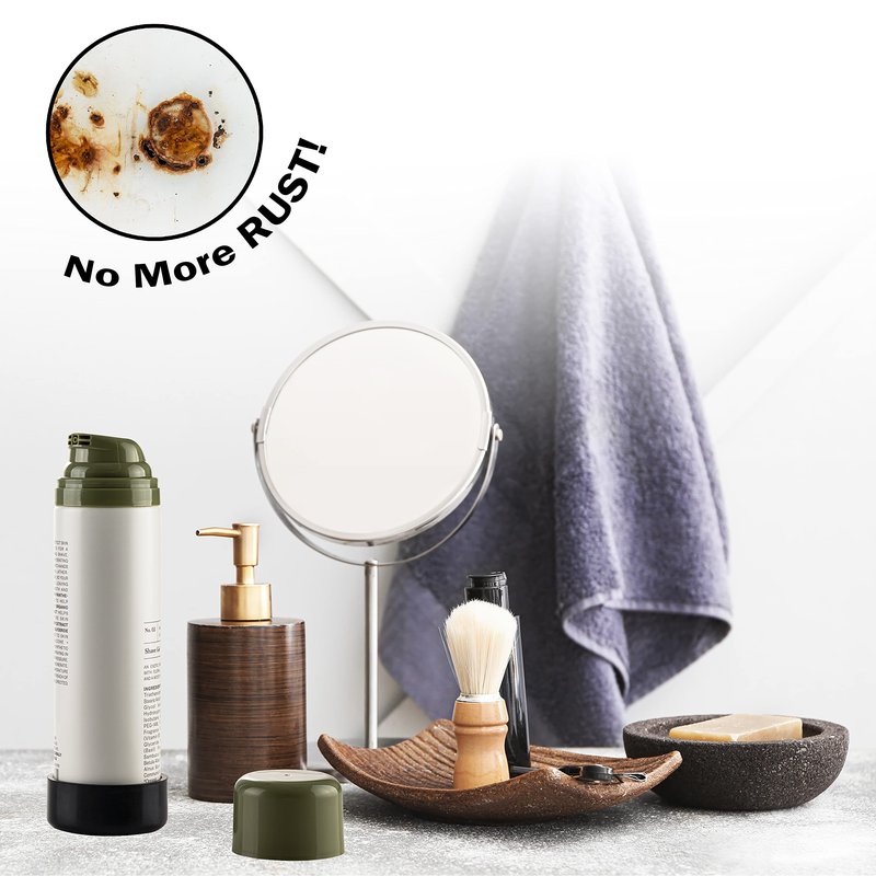 Avoid Shaving Cream Can Rust, Firm Rubber Bottom Prevents Stains, Regular Size 6 oz Aerosol Can and Gel Can