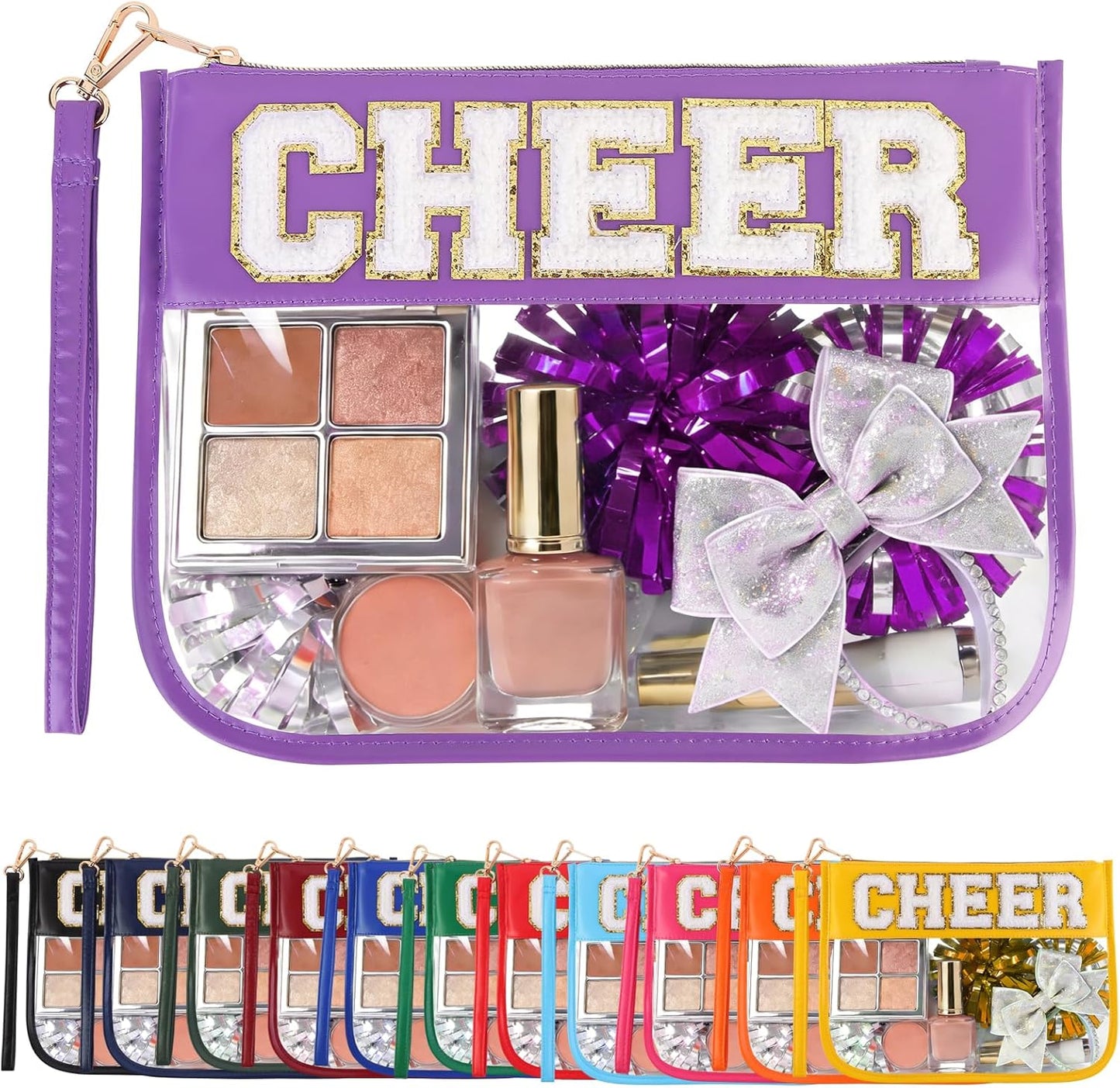 Dance Bag | Chenille Letter Clear Cosmetic Bag for Dancers - Essential Makeup Organizer for Girls & Women
