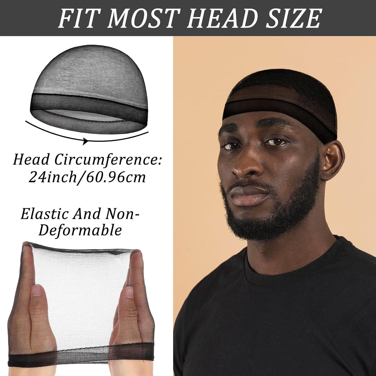 Silky Stocking Cap - Breathable Wave Cap for Men | Soft Stretchy Sleeping Beanie