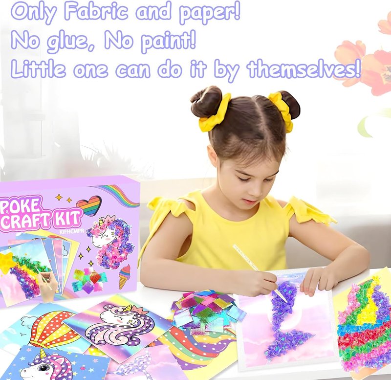 Magical Dream Decor - Mess-Free Kids' Art Fabric Craft Kit | DIY Birthday & Christmas Gift for Ages 4-10