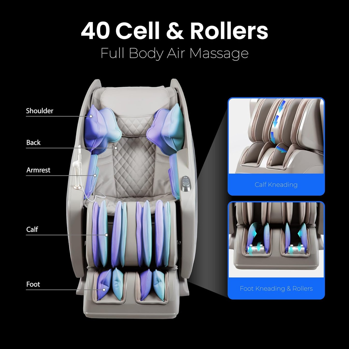 Osaki Ai Monarch LE Massage Chair - Full Body 3D Sonic Massage with Body Scan & Hand Reflexology | Black
