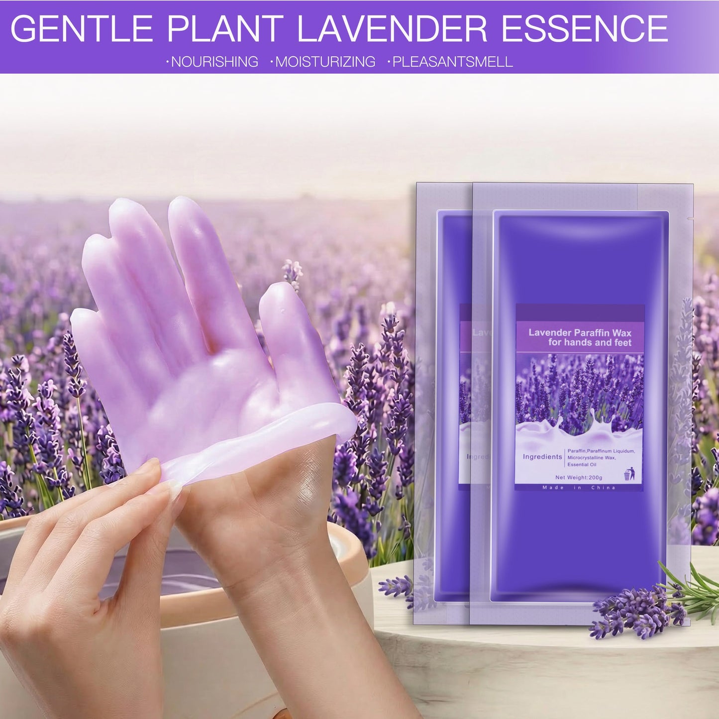 Paraffin Wax Machine for Hand and Feet - 4000ml Large Capacity Wax Warmer Full Kit with Gloves & Booties, Professional Hot Wax Paraffin Machine for Spa