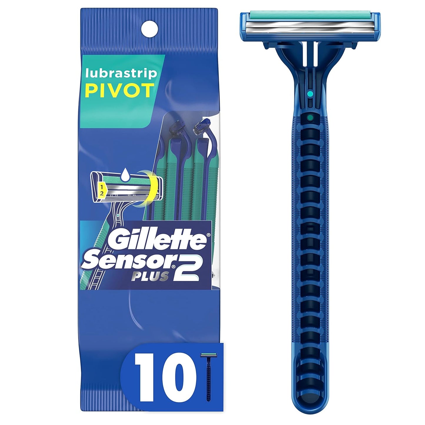 Men's Disposable Razor - Sensor2 Plus Pivot Design | 21 Count for Smooth Shaving