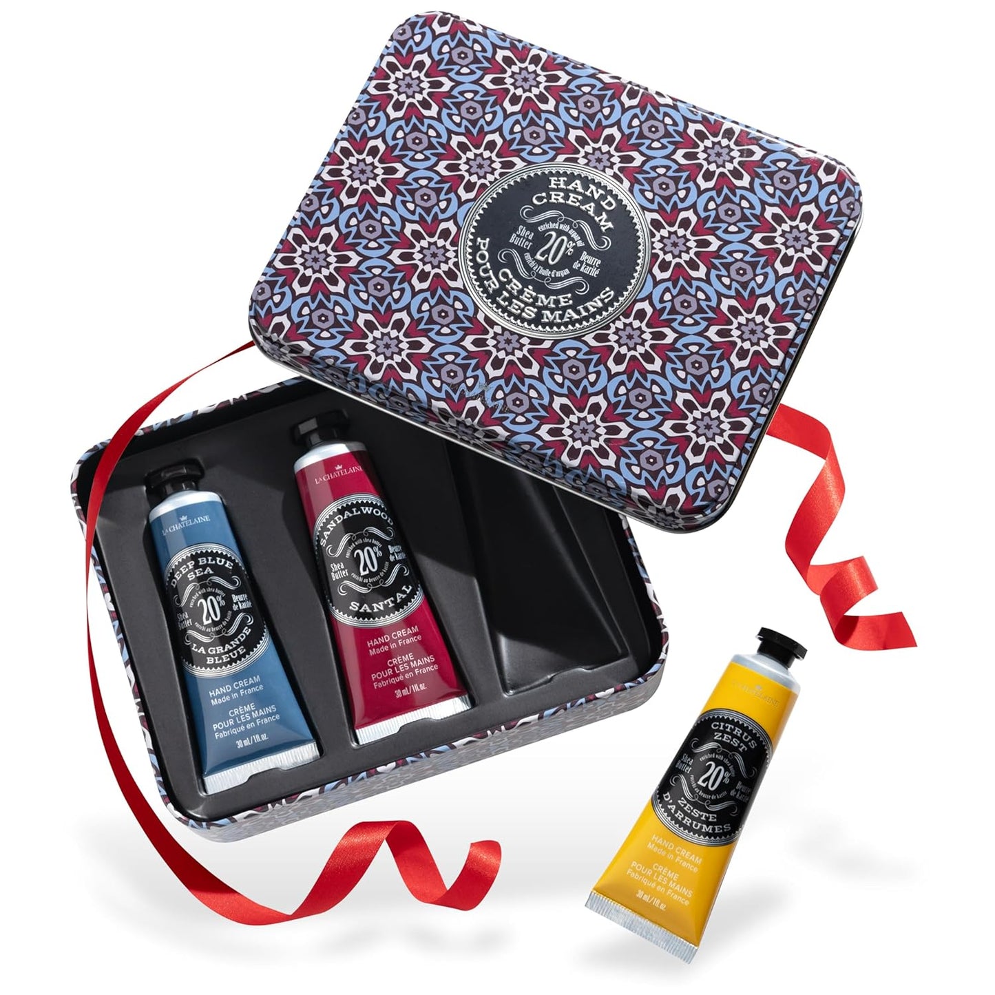 La Chatelaine 20% Shea Butter Hand Cream - Nourishing Travel Size Gift Set for Women | Coconut Milk & Lychee Cranberry