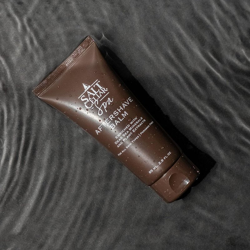 Salt Cellar Dead Sea Aftershave Balm – All-Natural Men’s After Shave with Botanical Extracts. Soothes Razor Burn, Hydrates Skin, and Absorbs Fast. Paraben-free. (Pack of 3, Dead Sea Minerals)