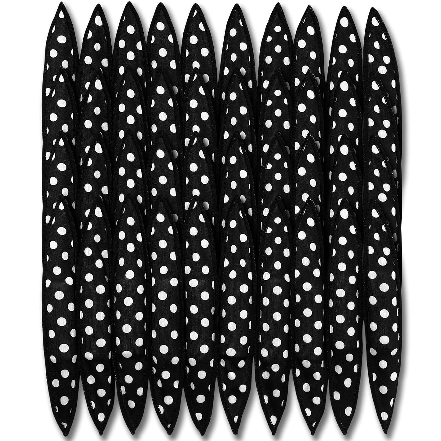 Soft Curlers Hair Rollers - 40 Pieces Heatless Satin Pillow Rollers for Overnight Styling | Black