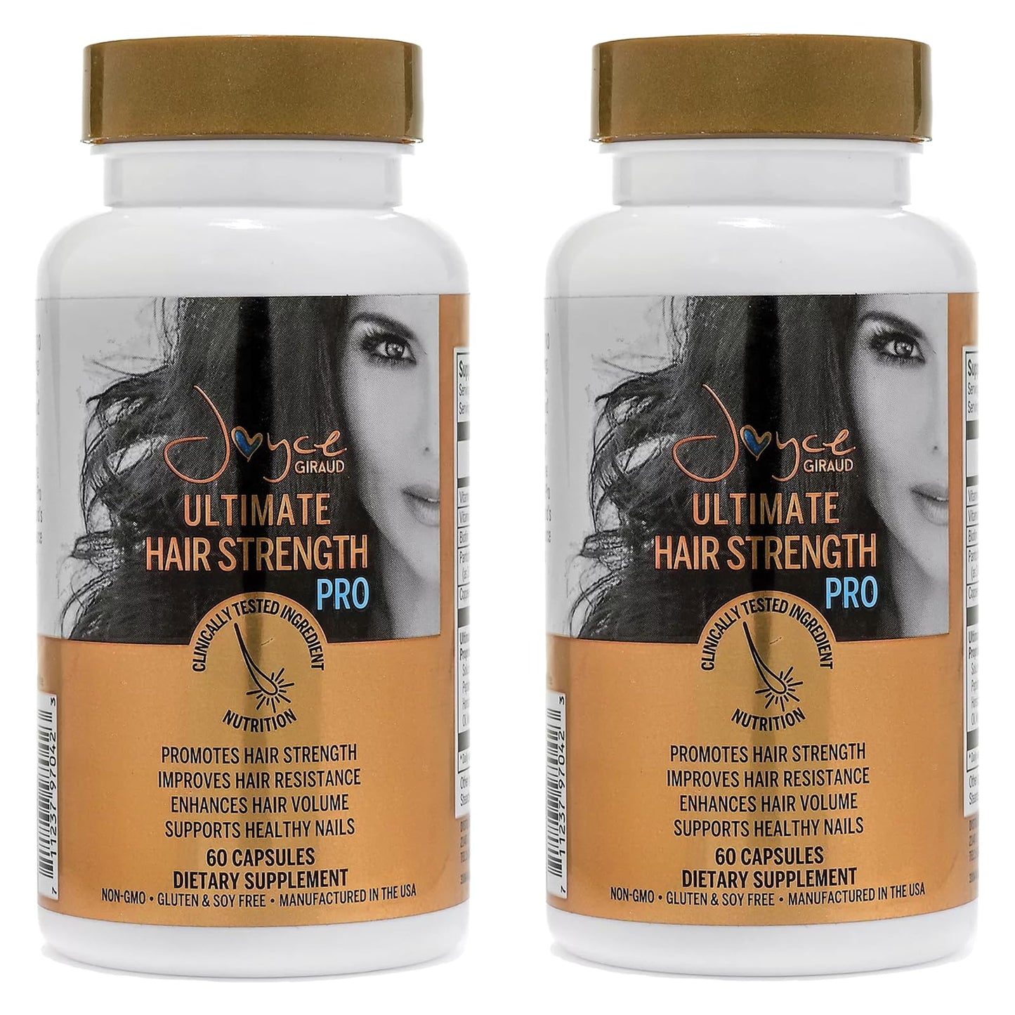 Miracle Elixir Collection Joyce Giraud Ultimate Hair Strength Supplements, 60-Day Supply, Scientifically Formulated to Reduce Hair Loss, 120 Capsules