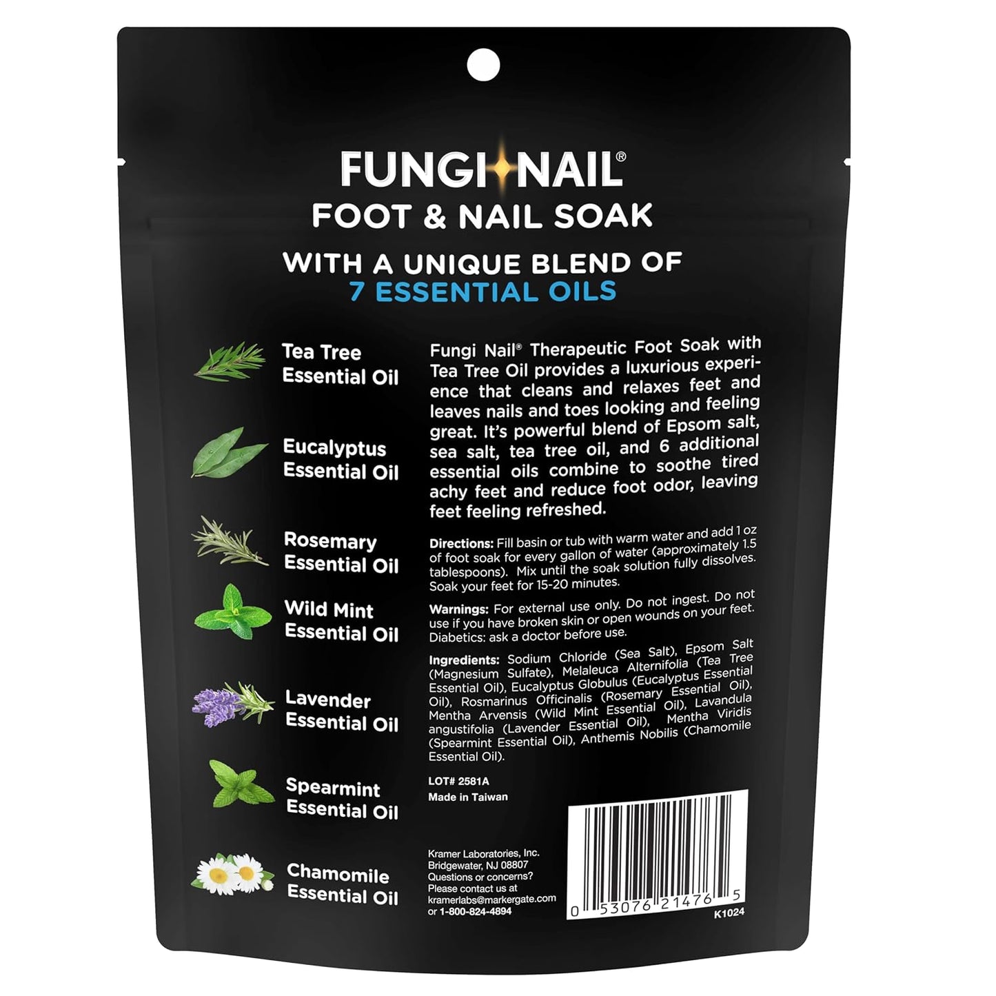 Fungi-Nail Foot & Nail Soak - Tea Tree Oil & Epsom Salt Blend for Moisturizing | 1 Pound