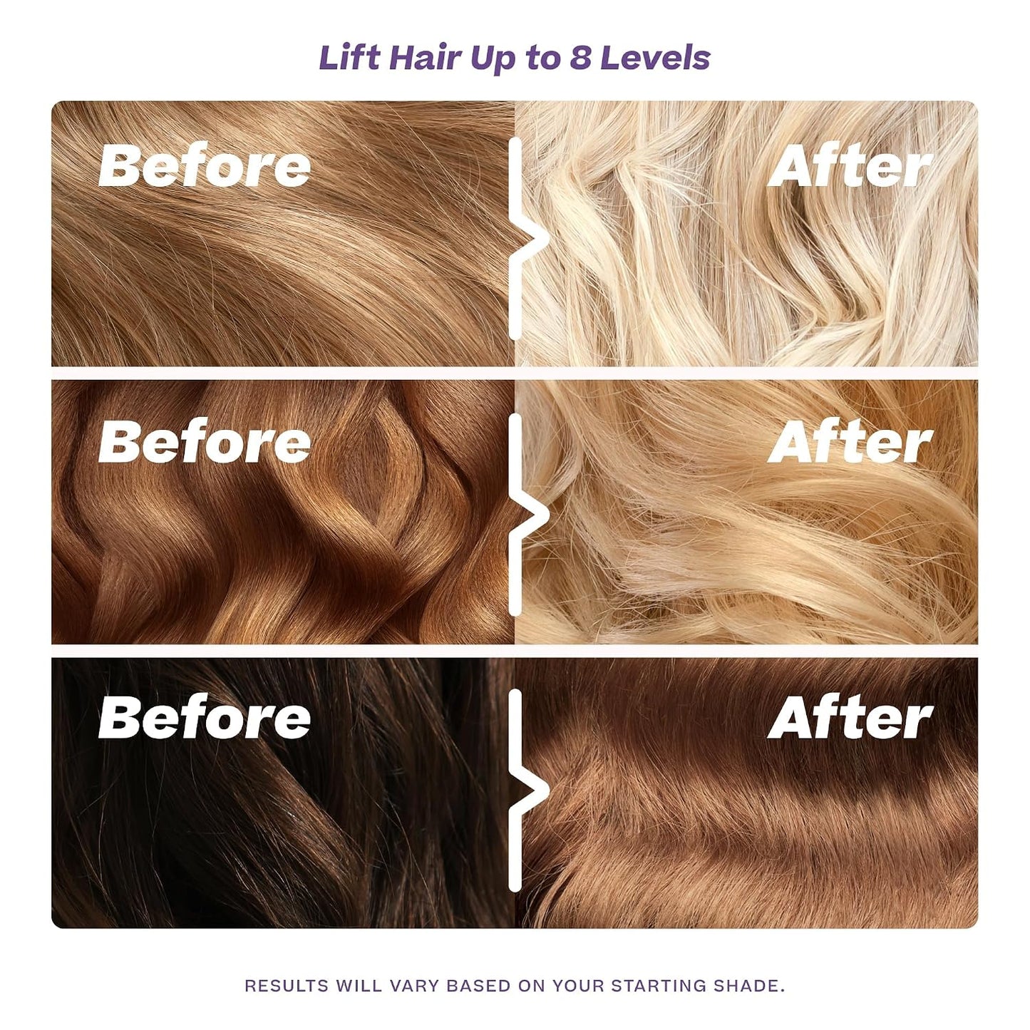 Gentle Hair Bleach Kit - Ammonia-Free Lightener for Up to 8 Levels | Vegan, Conditioning System | At-Home Use