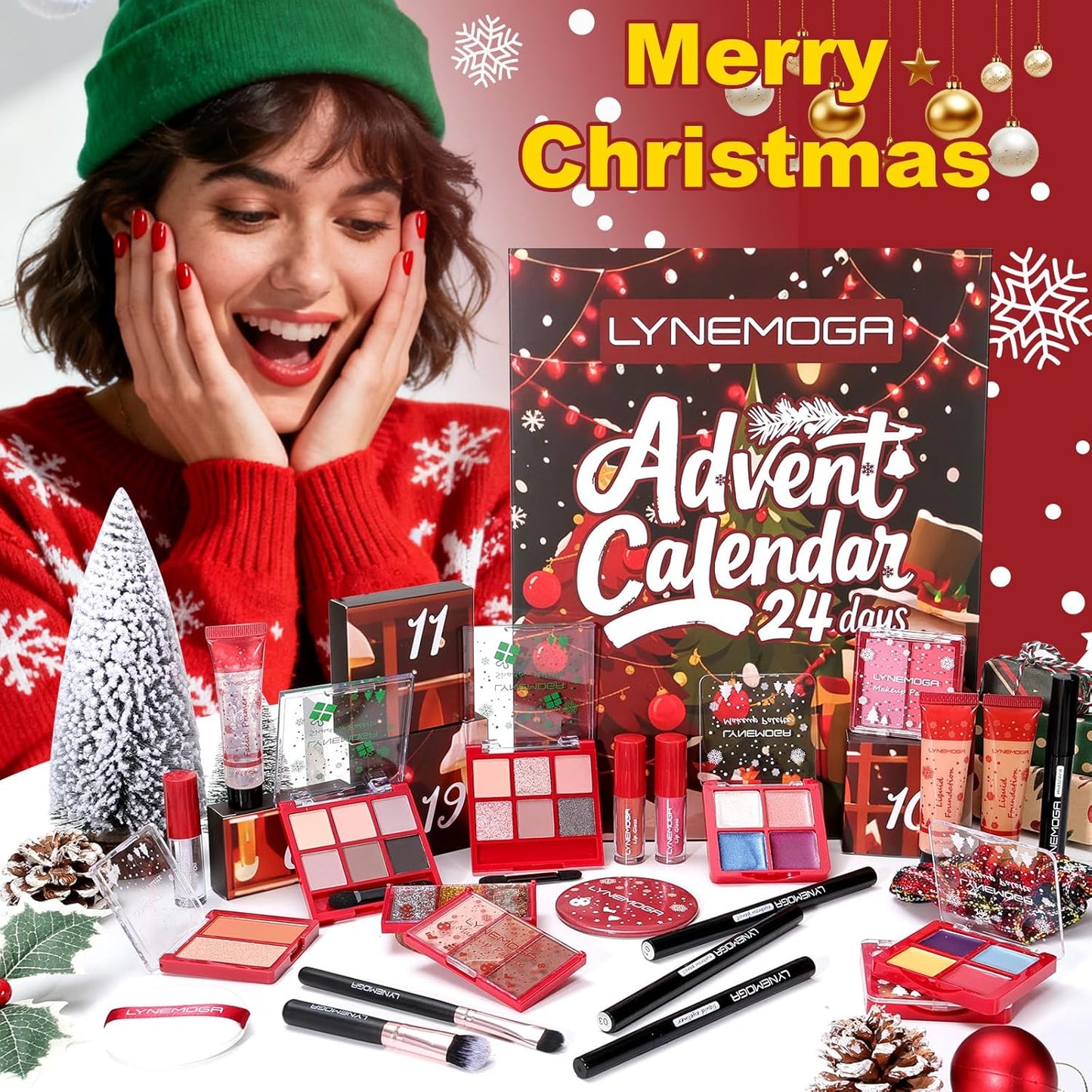 Makeup Advent Calendar 2025 - 24 Days of Beauty Sets for Women & Teens | Holiday Surprise Kits