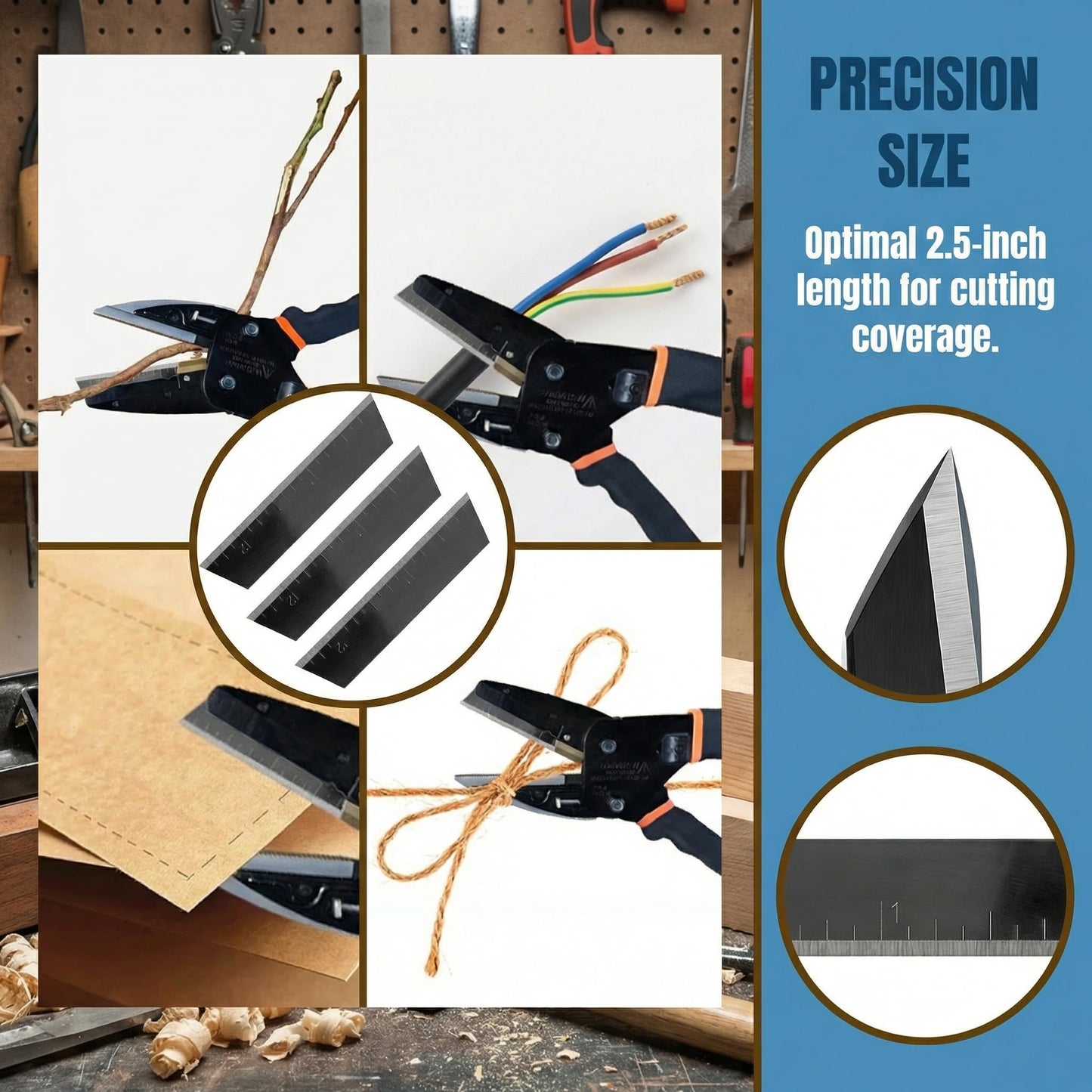 20 PCS 2-1/2" Replacement Blade for Craftsman Handi-Cut 37301 37251 401 37300 37310 37252 Replace Knife Blades