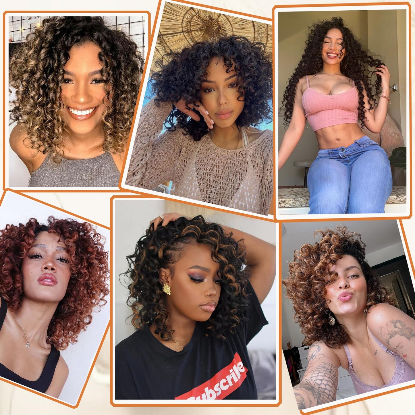 GoGo Curl Crochet Hair for Black Women Soft Prelooped Ocean Deep Water Wave Curly Crochet Tangle Free Crochet Braids Easy Install 7 Packs