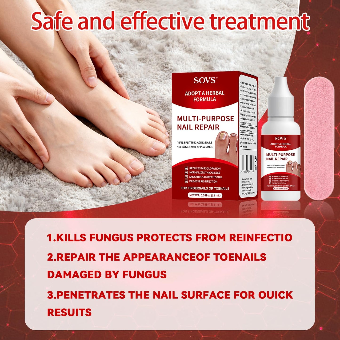 Fungi Nail Toenail Treatment - Gentle Formula for Healthy Nails | 1 Piece