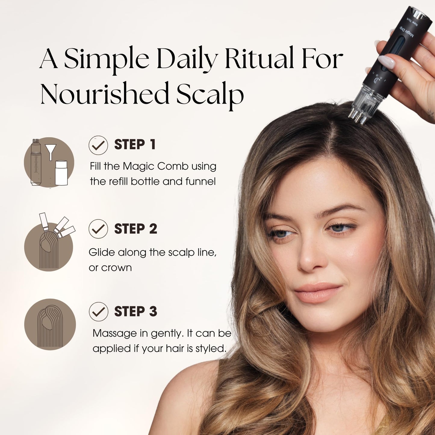 Jadu Hair Tonic, Magic Drip Scalp Tonic, Daily Nourishing Water Based Formula For Visibly Fuller Thicker Hair, Clove And Rice Water Inspired Care For Part Lines And Hairlines, Made In New York, 60 Ml