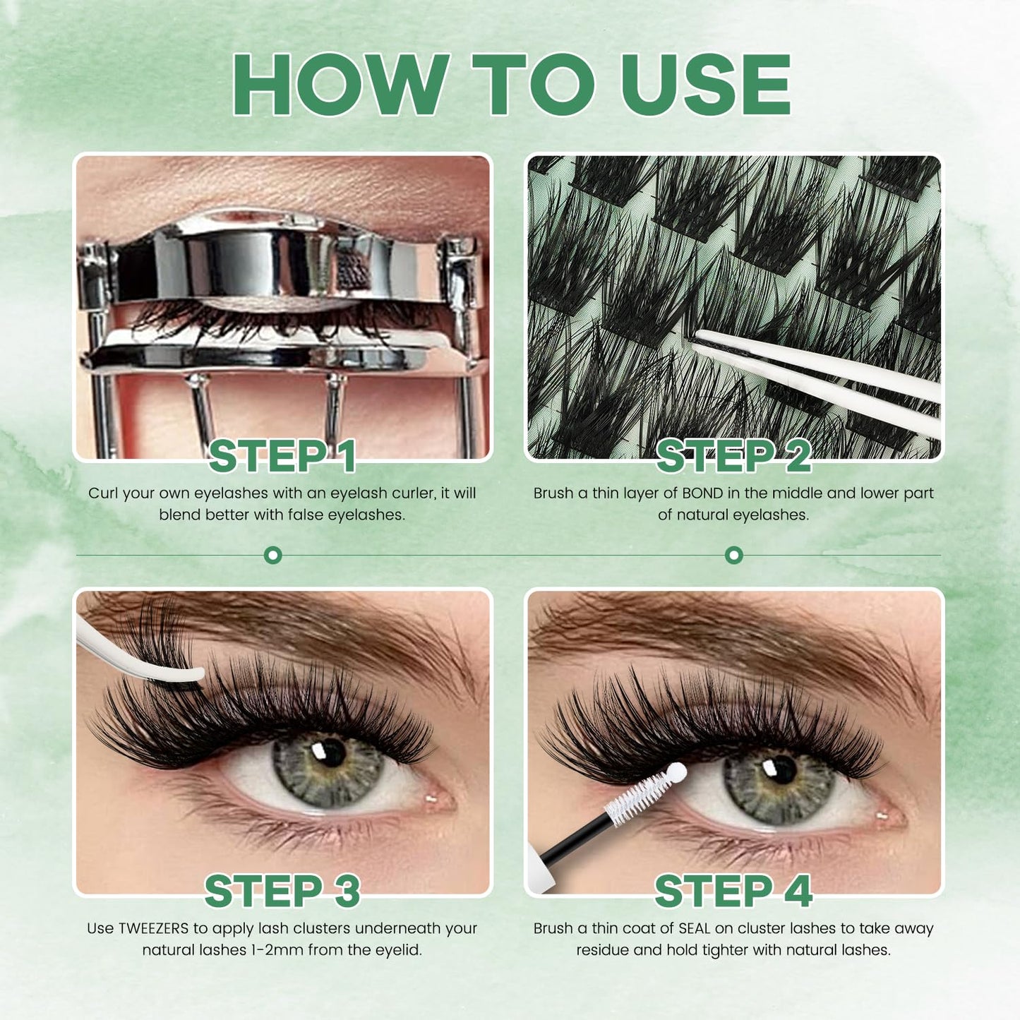 Enchantress Lash Clusters DIY Lash Extensions Individual Lashes Waterproof Long-Lasting Fluff & Weightless Look with Ultra-Thin Band Glue Remover Tweezer for Beginners(Enchantress Lashes, 10-18mm)