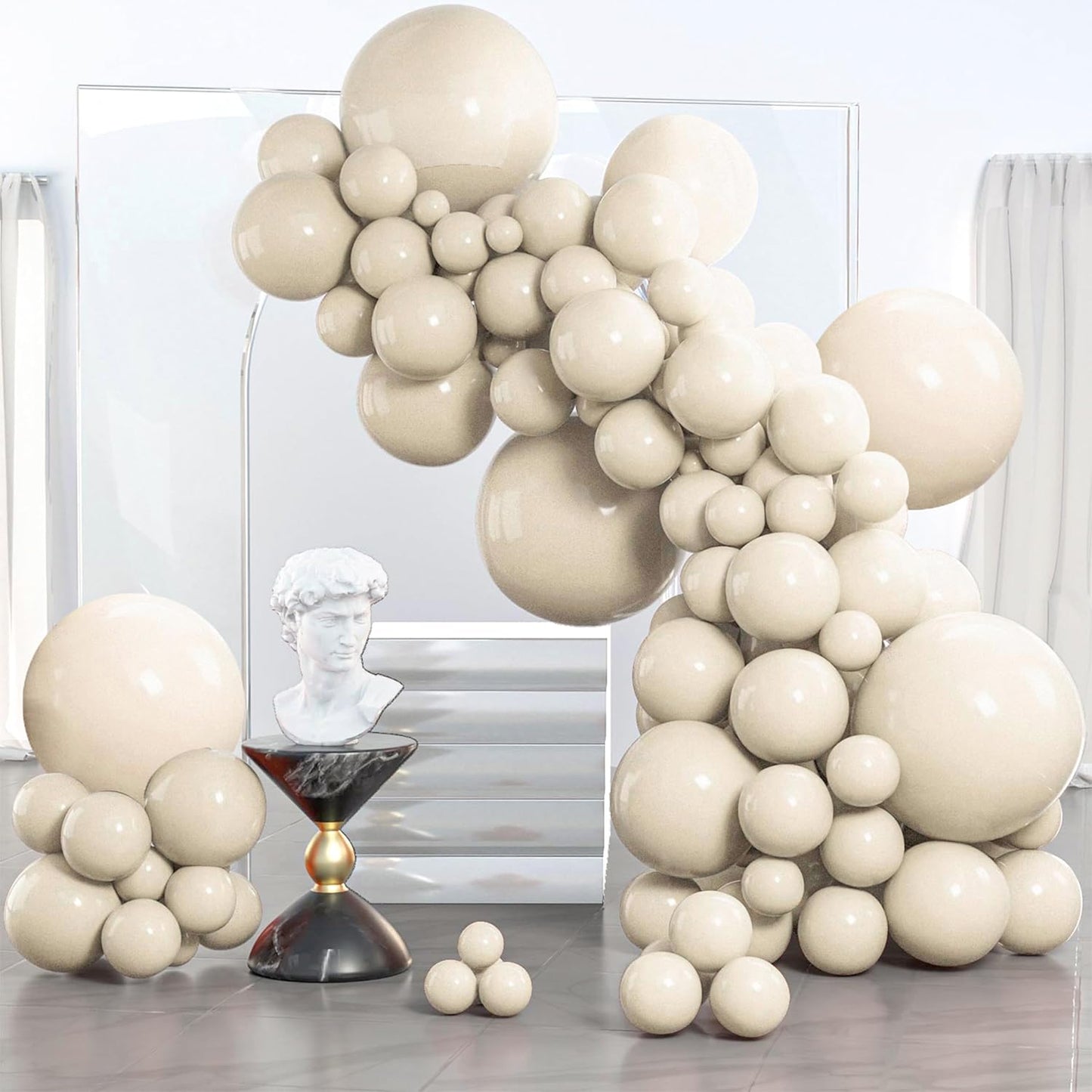Black Balloon Arch Kit - 140 Pcs in 5-18 Inch Sizes for Baby Showers, Birthdays & Anniversaries | Elegant Black Decor
