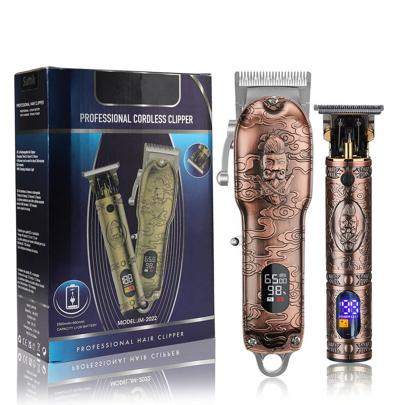 RESUXI Hair Clippers for Men with Barber Trimmer Set,Professional Haircut Clippers for Hair Cutting Grooming Kit,Cordless Beard Trimmer Hair Cutter Barber Accessories USB Rechargeable