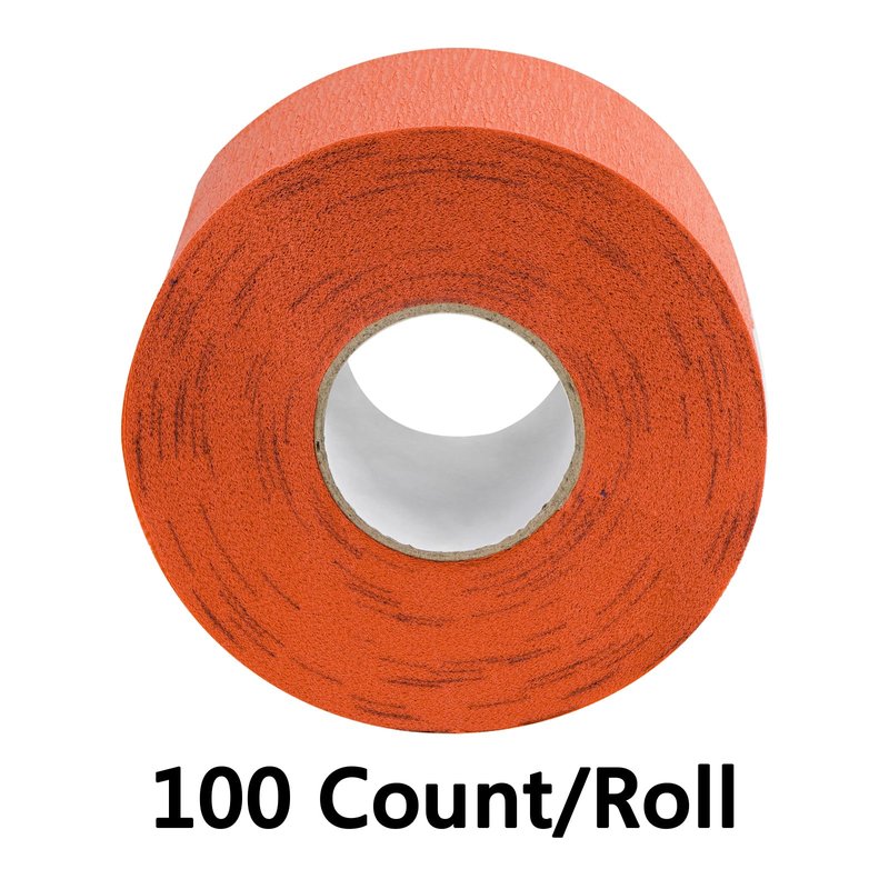 Adorila Barber Neck Strips - 5 Rolls (500 Strips, Orange), Disposable Self-Adhesive Neck Paper Bands for Hair Cutting, Salon & Stylist Supplies