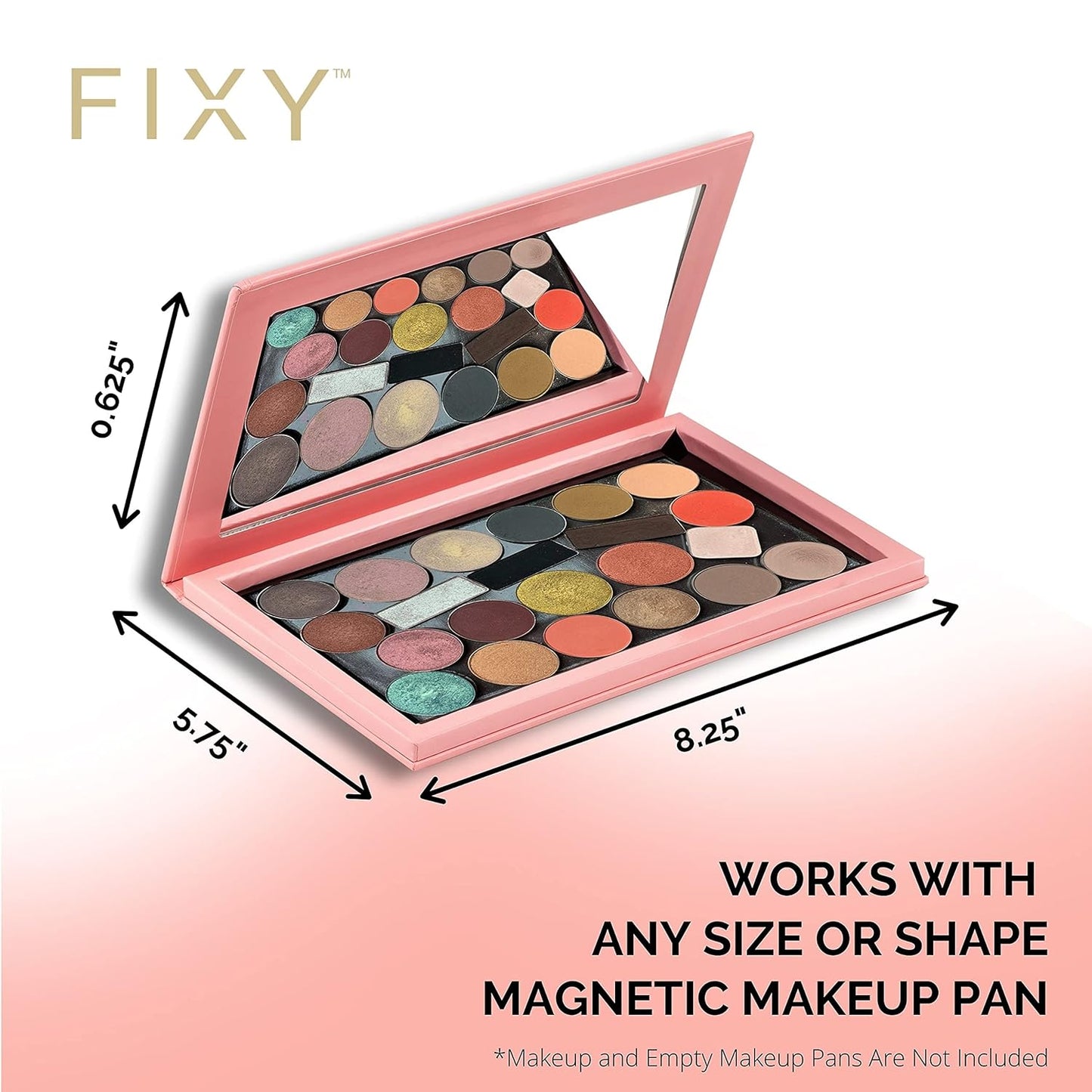 Large Magnetic Makeup Palette with Mirror - Organize & Customize Your Makeup | 5.75” x 8.25”
