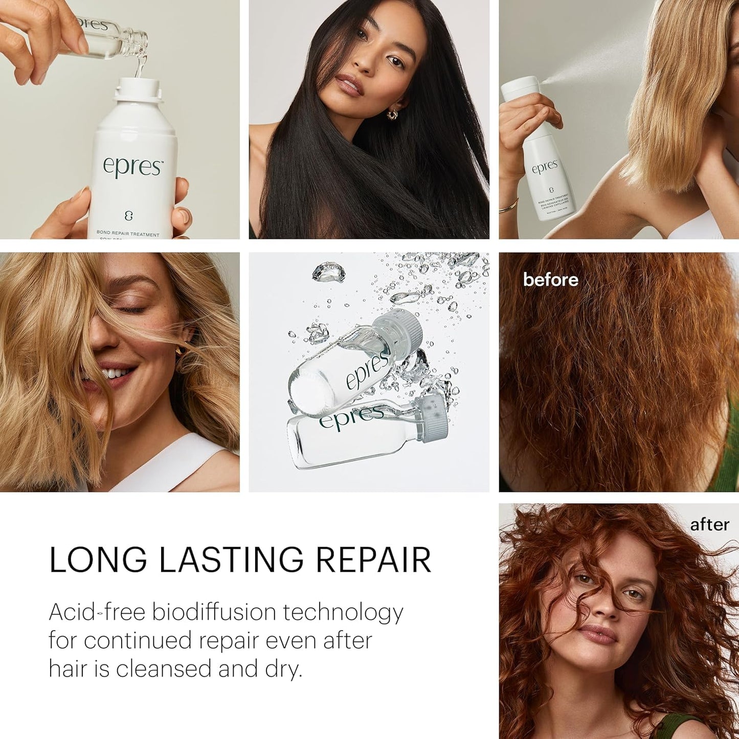 epres Bond Repair Treatment Starter Kit | Damage Repair Treatment | Revolutionary Science for Softer, Stronger, Healthier Hair | Split End Repair & Smooth Frizz | For All Hair Types & Textures