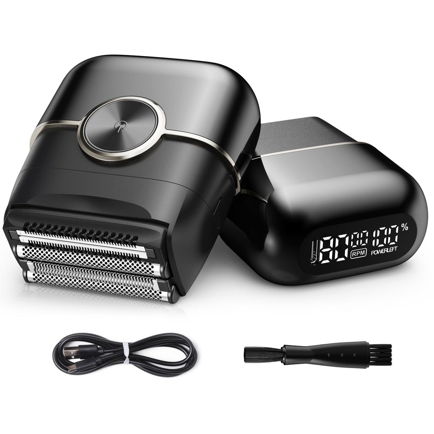 Electric Foil Shaver for Men wiht 4 Floating Blade LED Display USB-C Fast Rechargeable