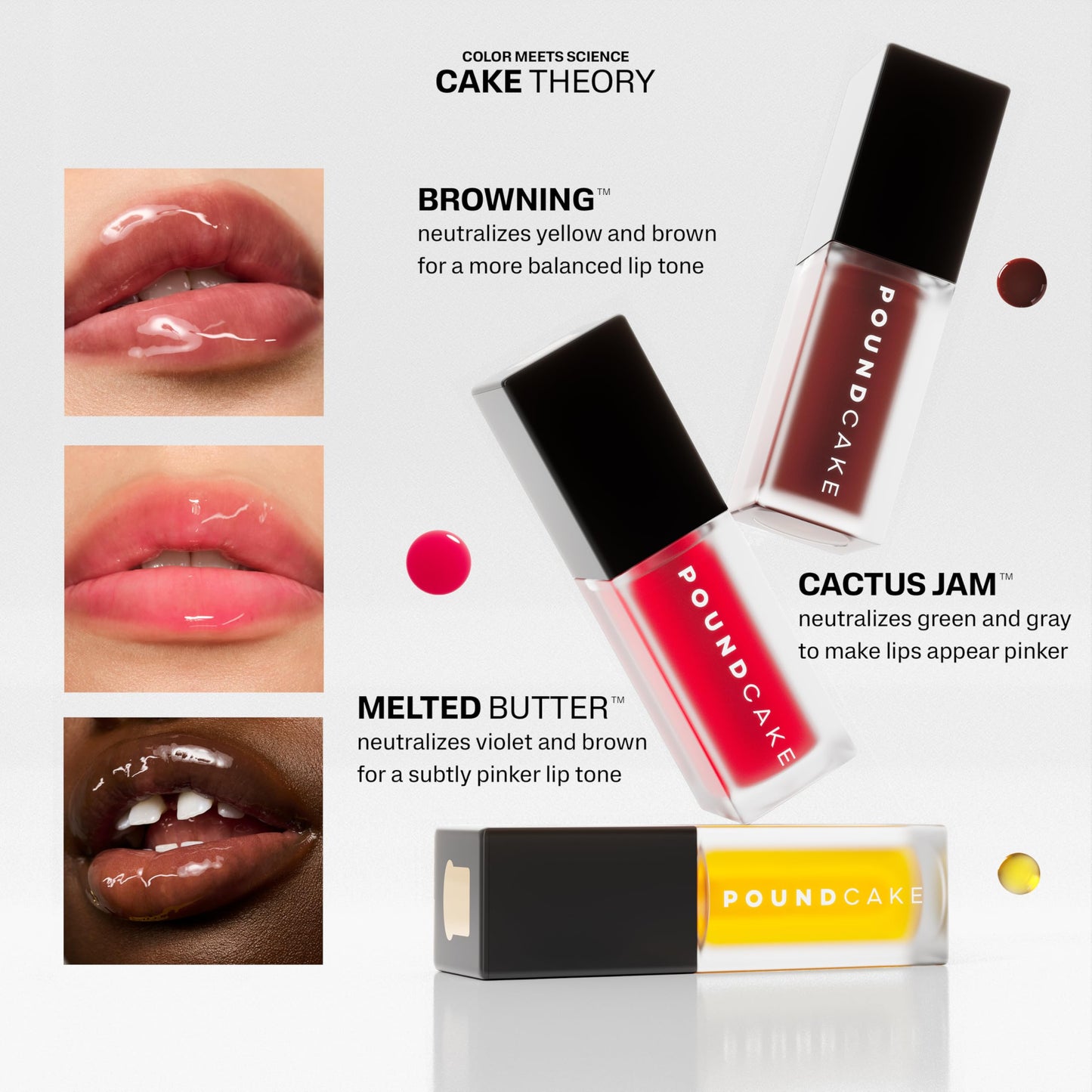 POUND CAKE Cake Theory Plumping Lip Oil | Hydrating & Moisturizing Lip Oil Balm, Lip Gloss, and Pink Lip Mask with Hyaluronic Acid | Clean, Vegan Formula | Lip Plumper Treatment | 0.23 oz, Cactus Jam