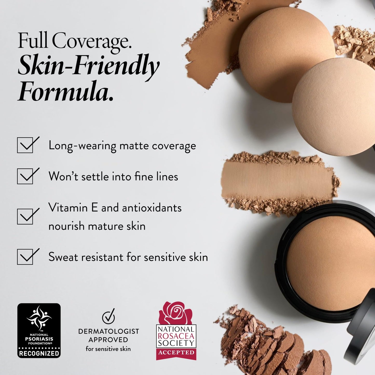 LAURA GELLER NEW YORK Baked Double Take Powder Foundation – Longwear Buildable Medium to Full Coverage – Matte Finish – Non-Caking Formula– Handmade in Italy – Mature & Sensitive Skin – Medium