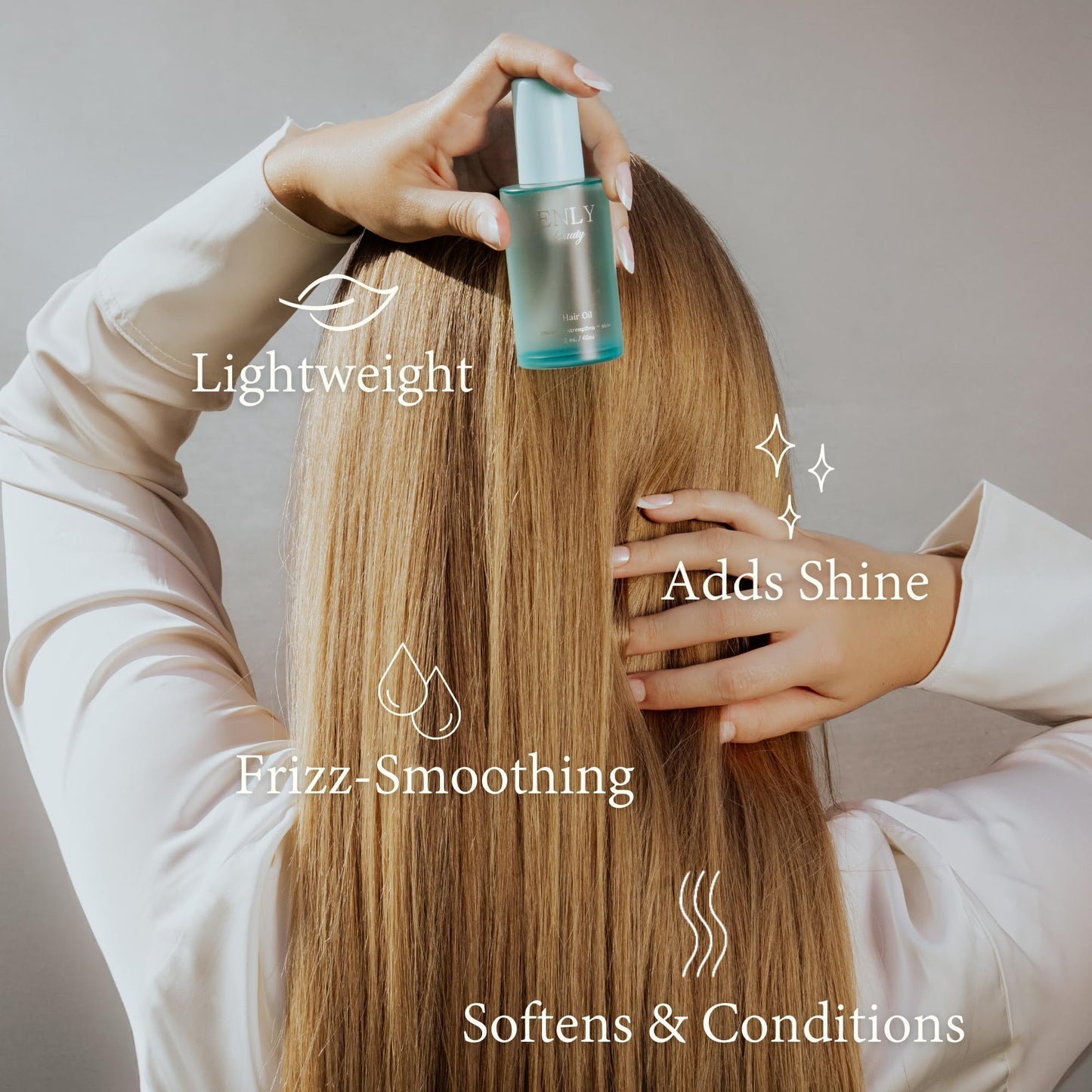 enly beauty Anti Frizz Hair Oil For Curly, Wavy & Straight Hair | Macadamia Oil, Elderberry, Meadowfoam Seed, Squalane, Dimethicone
