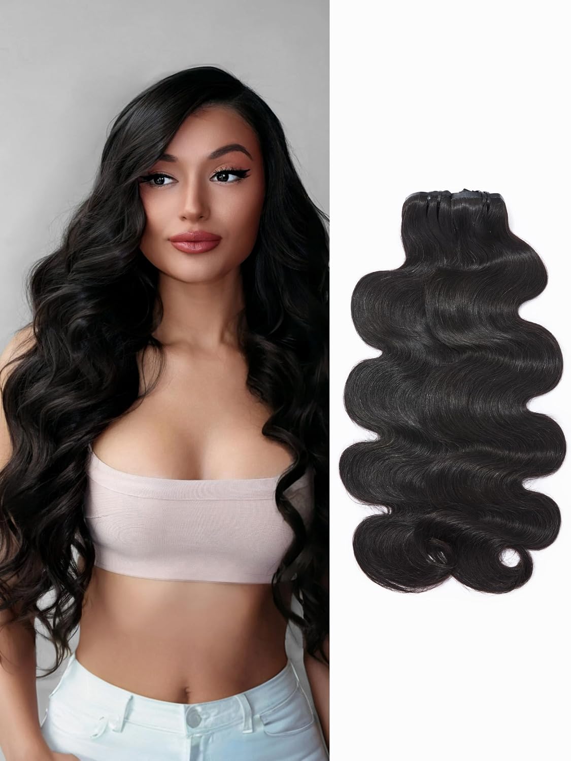 Invisible Yaki Straight Clip-In Hair Extensions - Real Human Hair, 18 Inch, 220g, 12 Pcs for Daily & Special Occasions