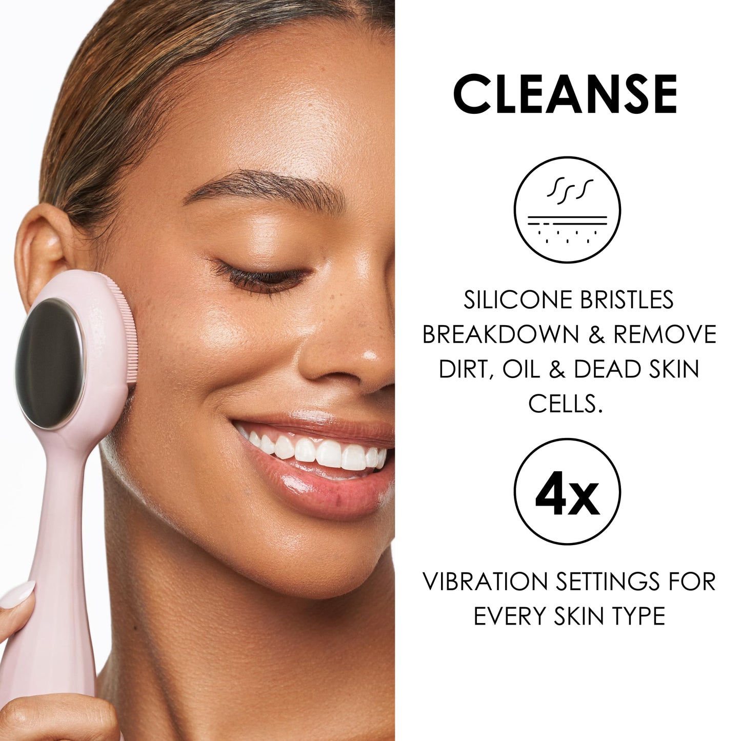 JAPONESQUE SKINTherapy Rejuvenating Sonic Facial Cleanser, Rechargeable Waterproof Cleansing Device with Silicone Brush - Lift, Firm, and Tone Skin